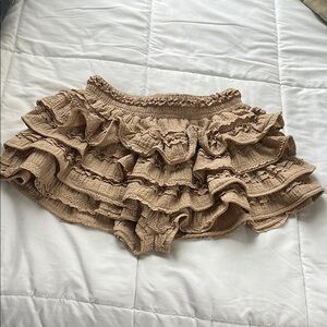 Ruffled Tan Skort